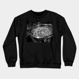 Pasta draining in a colander Crewneck Sweatshirt